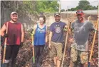  ?? THE COMPOST FAIRY ?? The Compost Fairy volunteer JP Miller, Board Members Caroline Norris and Chris Peterson and Executive Director Mike Larrivee.