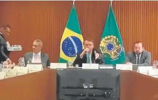  ?? // ABC ?? Momento de la reunión de Bolsonaro con su gabinete en julio de 2022