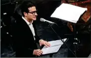  ?? TASNIM NEWS AGENCY ?? Homayoun Shajarian performs an online concert at Tehran’s Vahdat Hall on May 24, 2020.