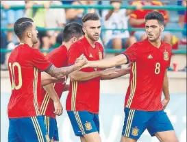  ?? FOTO: SEFUTBOL ?? Mikel Merino y Borja Mayoral, deben suplir la posible ausencia de Dani Ceballos