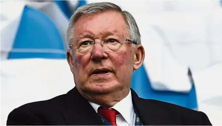  ?? — AFP ?? Tragic: Manchester United’s former manager Alex Ferguson is seen in the crowd during the English Premier League match between Manchester City and Manchester United at the Etihad on April 7.