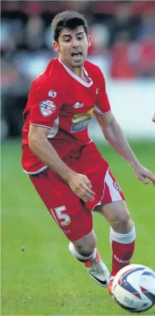  ?? Alex Livesey ?? Midfielder Piero Mingoia is leaving Accrington Stanley to join Cambridge United