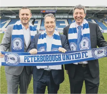  ??  ?? Posh co-owners, from left, Darragh MacAnthony, Stewart ‘Randy’ Thompson and Dr Jason Neale.