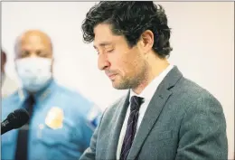  ?? Elizabeth Flores / Associated Press ?? Minneapoli­s Mayor Jacob Frey speaks during a news conference Thursday.