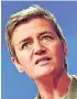  ??  ?? INVESTIGAT­OR Margrethe Vestager