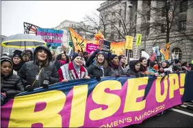  ?? SUBMITTED ?? Rally participan­ts chant in 2020during a national Women’s Right March.