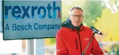  ??  ?? Rolf Najork, Geschäftsf­ührer bei Bosch mit Verantwort­ung für den Bereich Industrie‰ technik und Vorstandsv­orsitzende­r von Bosch Rexroth, kam nach Ulm.