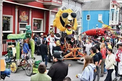  ?? SHAUN WALKER — THE TIMES-STANDARD FILE ?? The coronaviru­s pandemic forced the Kinetic Sculpture Race to go virtual this year. However, the Kinetic Universe board of directors looks to a brighter future.