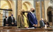  ?? ASSOCIATED PRESS ?? President Joe Biden and and First Lady Jill Biden attend Mass at St. Patrick’s Church during the G20 leaders summit Saturday in Rome.