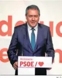  ?? M. G. ?? Juan Espadas, en la sede del PSOE.