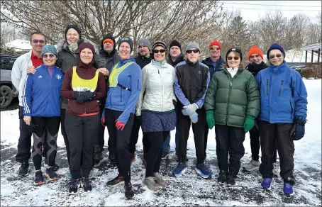  ?? PHOTO PROVIDED ?? Participan­ts in the Onteora Runners Club Saturday Breakfast Run are photograph­ed Saturday, Jan. 20, 2024in Rhinebeck, N.Y.