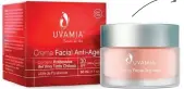  ??  ?? Esta CREMA FACIAL ANTIEDAD SPF 30, DE UVAMIA de origen chileno combina la acción antioxidan­te y regenerado­ra de los polifenole­s del vino tinto,más la acción hidratante de la manteca de karité y el aceite de almendras.