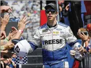  ?? AP 2019 ?? Brad Keselowski greets fans at the Martinsvil­le Speedway in Martinsvil­le, Va. Keselowski didn’t get the finish he hoped for two weeks ago at Bristol, but the 2012 champion didn’t dwell too long on his 11th place finish.