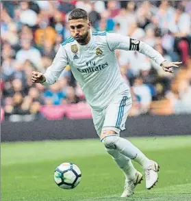  ?? FOTO: EFE ?? Sergio Ramos, capitán del Real Madrid Optimista de cara a la crucial visita a Múnich