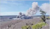  ??  ?? USGS/HANDOUT VIA REUTERS An ash plume rises from the Overlook Vent in Halema’uma’u crater in Hawaii, US, on May 11, 2018.