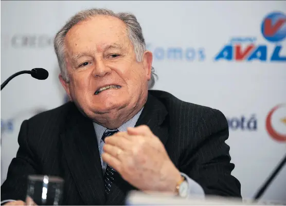  ?? YURI CORTEZ/AFP/GETTY IMAGES ?? Banking mogul Luis Carlos Sarmiento’s Grupo Aval had the worst results among the 20 biggest banks in Latin America due to its ties to Brazil’s Odebrecht.