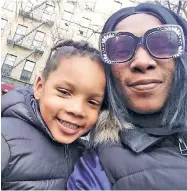  ??  ?? TRAGEDY: Andrea Pollidore, 45, died alongside daughter Elijah (together above), three other children and a family friend at her NYCHA apartment on West 142nd Street (left) in May 2019.