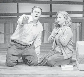  ?? Courtesy photo ?? Kregg Dailey and Holland Vavra star in Stages Repertory Theatre’s “Big Fish.”