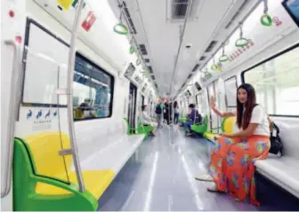  ??  ?? August 27, 2018: A train for the Line 9 and Line 10 of the metro in northeaste­rn China’s Shenyang City. VCG