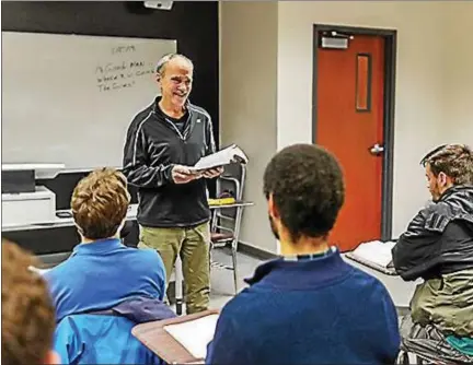  ?? PHOTO PROVIDED ?? English professor James Slattery teaches a class at Hudson Valley Community College.