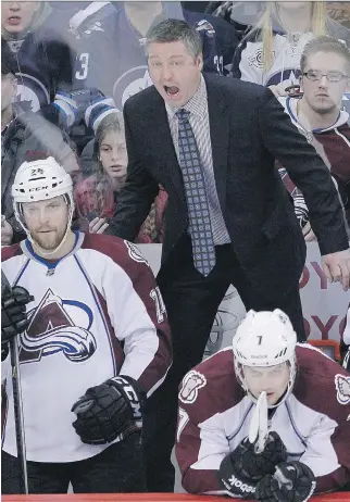  ?? JOHN WOODS/THE CANADIAN PRESS FILES ?? Patrick Roy resigned Thursday as coach and vice-president of hockey operations for the Colorado Avalanche, sparking speculatio­n about whether he has a future in Montreal.