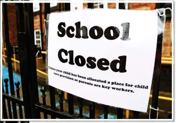  ??  ?? DEFINING ISSUE: Parents across the country are desperate for the Prime Minister to fulfil his pledge to reopen all schools this autumn