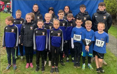  ??  ?? St Peter’s athletes at the Louth Cross Country Championsh­ips.