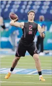  ?? MICHAEL CONROY THE ASSOCIATED PRESS ?? Josh Allen at the NFL scouting combine in March.