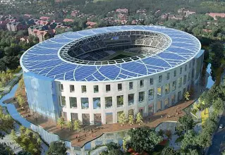  ??  ?? Il progetto I progettist­i del nuovo stadio si sono ispirati all’Arena. Qui sotto un rendering dell’impianto che sostituirà il Bentegodi