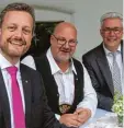  ?? Foto: AN ?? Schauen gut gelaunt in die Zukunft des Rotary Clubs Schrobenha­usen Aichach: (von links) Bastian Fuchs, Jürgen Schenk und Dieter Nitzsche.