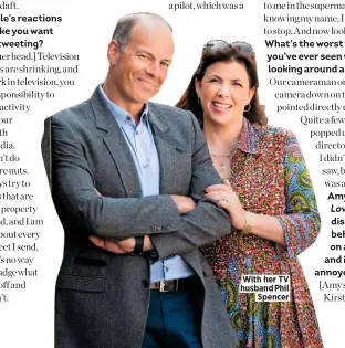  ??  ?? With her TV husband Phil Spencer