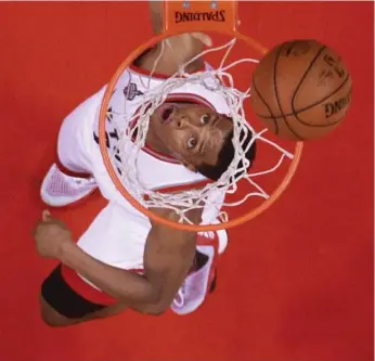  ?? STEVE RUSSELL/TORONTO STAR FILE PHOTO ?? Raptor Kyle Lowry, making the most of a bit less playing time this season, was voted in as an Eastern Conference all-star reserve — and plans to lobby to make sure he winds up on the same side as a certain long-time teammate.