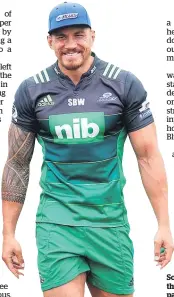  ?? Picture / Photosport ?? Sonny Bill Williams could play for the Blues this weekend if he trains pain-free.