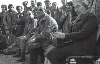  ?? (Reuters) ?? PRIME MINISTER Golda Meir and defense minister Moshe Dayan meet with soldiers at a base on the Golan Heights on November 21, 1973.