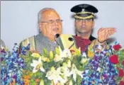  ?? NITIN KANOTRA/HT ?? ■ J&K governor Satya Pal Malik addressing students during the 7th convocatio­n of Shri Mata Vaishno Devi University in Katra on Tuesday.