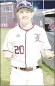  ?? SUBMITTED PHOTO ?? Lincoln senior Noah Moore belted a grand-slam, one of two home runs he blasted to lead the Wolves’ baseball team past Greenland, 12-2, in game one of a double-header on Monday, March 8. Lincoln also won game two, 13-5, to complete a sweep.