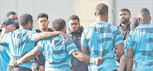  ?? Picture: GREGOR RICHARDSON/OTAGO TIMES ?? The Flying Fijians during their captain’s run at the Forsyth Barr Stadium yesterday.