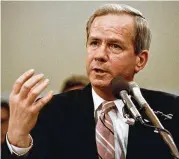  ?? LANA HARRIS/AP 1987 ?? Robert C. Mcfarlane, a top aide to President Ronald Reagan who pleaded guilty to charges for his role in an illegal arms-for-hostages deal known as the Iran-contra affair, died Thursday. He was 84.