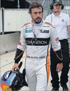  ??  ?? MAL VIERNES. Alonso acabó a medio segundo de Vandoorne.