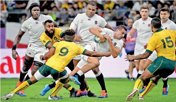  ??  ?? England winger Jonny May was influentia­l on his team’s 40-16 win against Australia - AFP