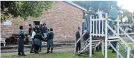  ?? Picture: SIBULELE MTONGANA ?? PLAYTIME: Children at Enkuthazwe­ni special needs school in the playground. The centre’s staff are asking for donations of paint and other maintenanc­e, cleaning and other items to maintain the centre as a safe learning space for the children.