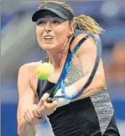  ?? AFP ?? Maria Sharapova in action at Flushing Meadows on Saturday.