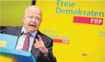  ?? FOTO: DPA ?? Michael Theurer wurde vom Parteitag als Chef der Südwest- FDP klar bestätigt.