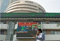  ?? AFP ?? The barometer 30-scrip Sensitive Index of the BSE gained 424.22 points, or 1.49 per cent, last week to close at 28,892.97 points. —