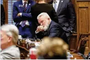  ?? ?? Republican Sen. Randy Robertson of Cataula, one of the small-town backers of the effort to split up Atlanta, watches his efforts fall short in the GOPdominat­ed Senate.