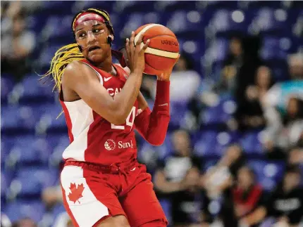  ?? Kevin Light/Getty Images ?? Team Canada and UConn forward Aaliyah Edwards will play a homecoming game next week when the Huskies play Toronto Metropolit­an University in Toronto.