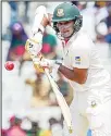  ?? (AFP) ?? In this Sept 4 file photo, Bangladesh­i cricketer Shakib Al Hasan plays a shot during the first day of the second cricket Test match between Bangladesh and Australia at Zahur Ahmed Chowdhury Stadium
in Chittagong.