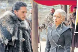  ??  ?? Game of Thrones, with a total of 22 nods, faces formidable competitio­n from The Handmaid’s Tale’s 20 bids and Westworld’s 21 nomination­s