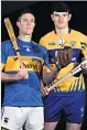  ??  ?? TRIP Michael Cahill of Tipp and Clare’s David Fitzgerald ready for AIG Fenway Classic