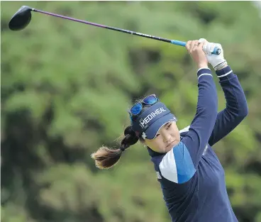  ?? MARK RUNNACLES / GETTY IMAGES ?? So Yeon Ryu of Korea, who shares a swing coach with Jordan Spieth, hopes to match him by winning this weekend’s Women’s British Open.